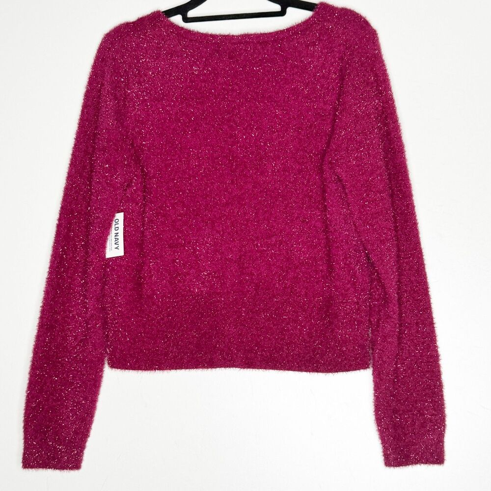 New Old Navy Textured Shine Crop Cardigan Sweater Women's Size Medium - Picture 3 of 11